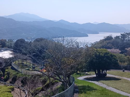 松軒山公園から御荘湾を望む