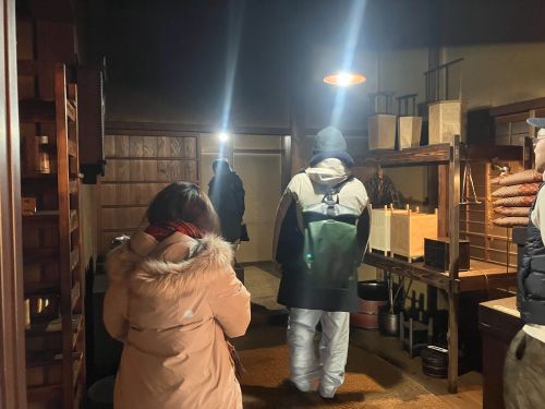 気仙大工左官伝承館での交流会の様子