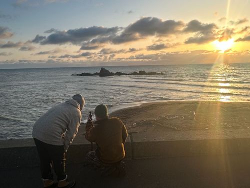 夕日の撮影