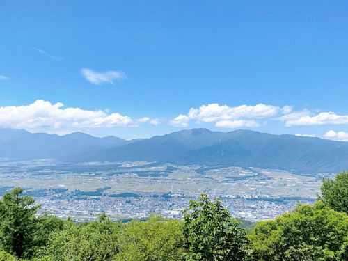 萱野高原から見る箕輪町の景色