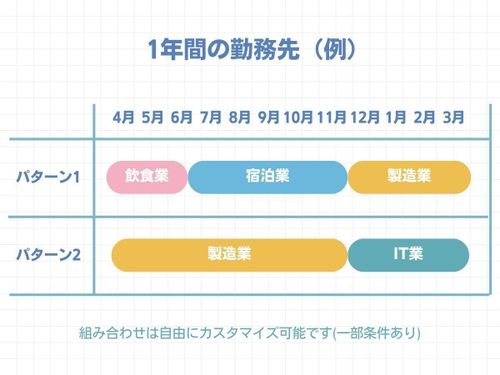 年間2社以上の【勤務先】で働くTOKI STAFF