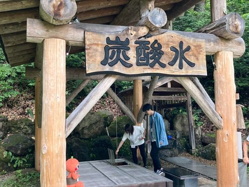 天然炭酸水が湧き出る井戸