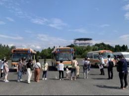 バスの運転体験会（女性限定の回）の様子