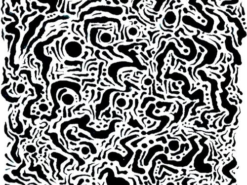 筆はあまり使わず、大小の小枝を使い分けて描いています