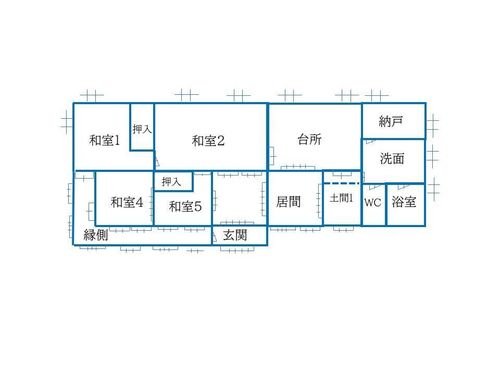 旧農家の空き家　間取りが大きい
