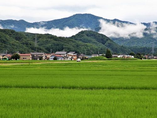 田園風景が広がる石川県加賀市