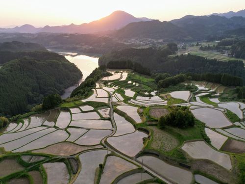 つなぐ棚田遺産に指定されている下福良の棚田
