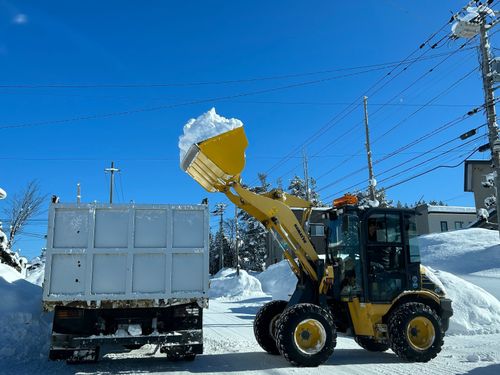 排雪作業中