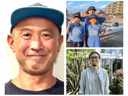 左：永井さん／右上：黒門とびうおクラブ 中学生カヌー部・右下：カヤック齊藤 