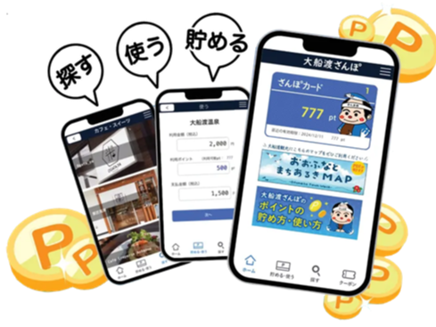 スマホアプリ「大船渡さんぽ」