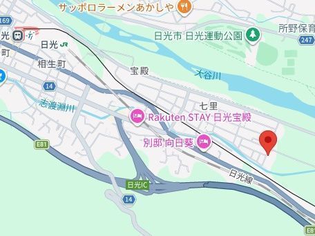 日光温泉　マップ