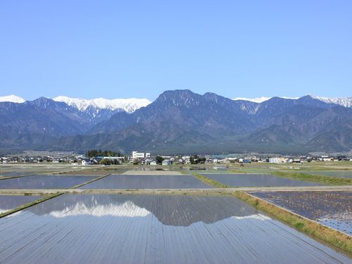 5月初旬には水鏡の景色が広がります