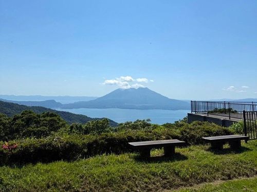 錦江湾と桜島を望みながらのキャンプ