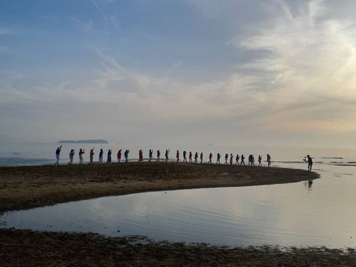日没近くなり、より幻想的な光景に