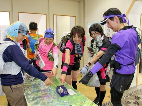 昨年度の様子。チェックポイントに到着！