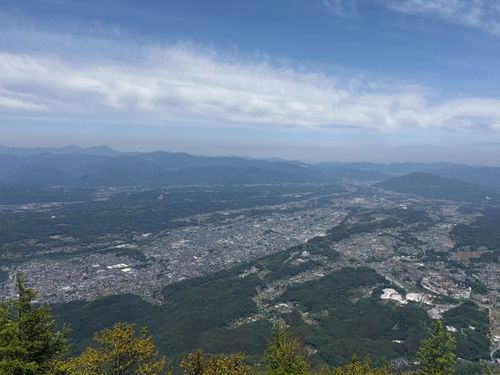 武甲山山頂から見る秩父地域
