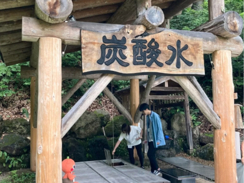日本でも珍しい軟水の天然炭酸水が沸いている炭酸場