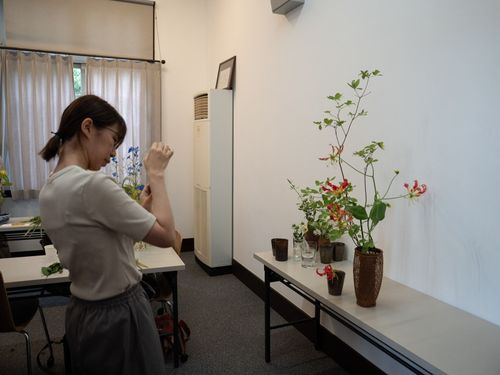 パリ式生け花レッスンでいけたお花をぱちり