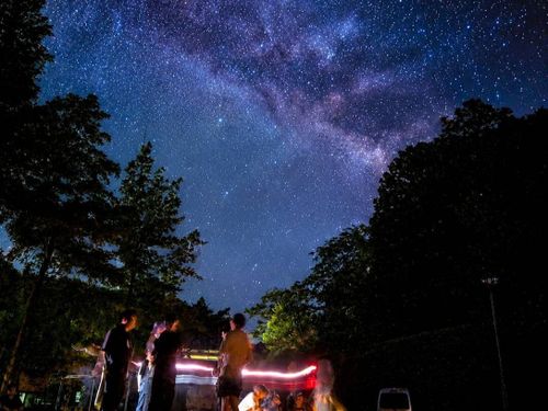 山里の美しい星空に会話も弾みました！