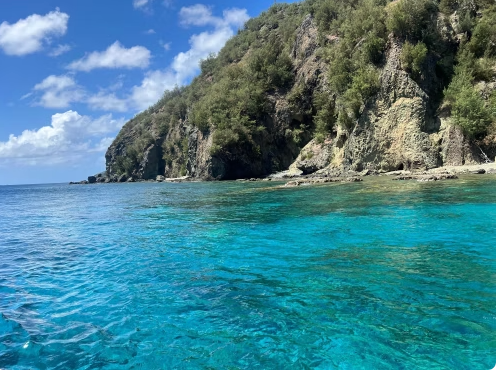 "ボニンブルー"と呼ばれる海の色