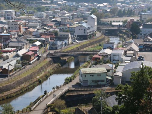 川が流れる町の風景