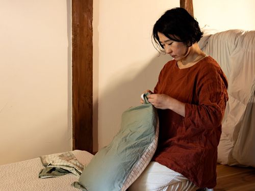 農泊の受け入れ準備をする石田さん
