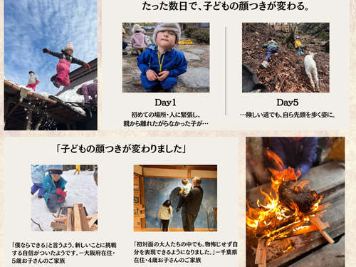 たった数日で、子どもの顔つきが変わる／「子どもの顔つきが変わりました」