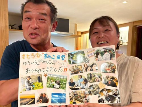 最後は農家の方々も交えてお疲れ様会！充実感あふれる、楽しいひとときでした