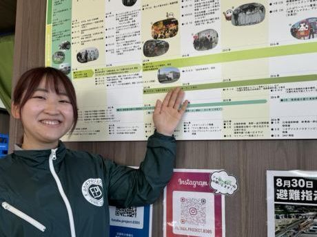 旧駅舎内は双葉町の概要が分かる展示もあります