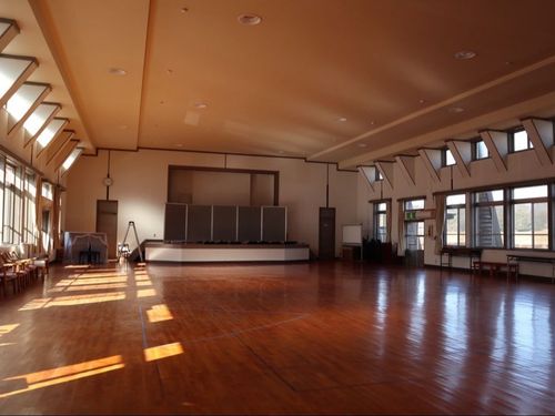 西桜谷公民館の体育館の内観