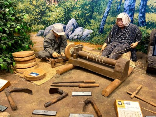 ③昔、ろくろを使って、盆や椀などの木製品の「木地」を作る職人「木地屋」が栄え