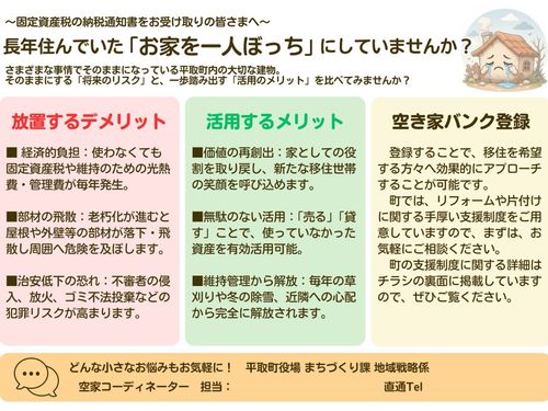 コーディネーターが作成しているチラシ
