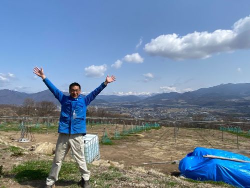 丸子地域で新規就農を目指す地域おこし協力隊の柿元隊員
