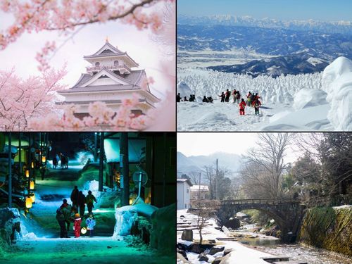 温泉街と城下町の風景が残る上山市