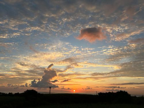 天城町の夕日
