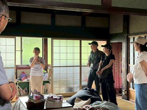 いぶきよもぎを活用されている先輩移住者訪問