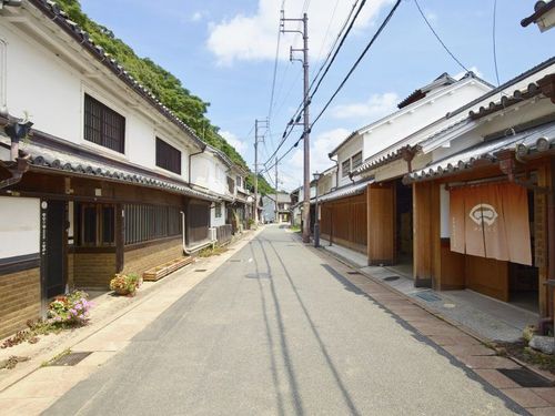 ▲城下町の雰囲気が残る街並み（たつの市）