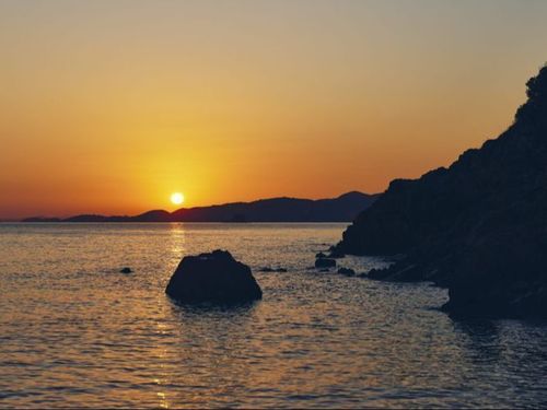 ▲赤穂市の夕日