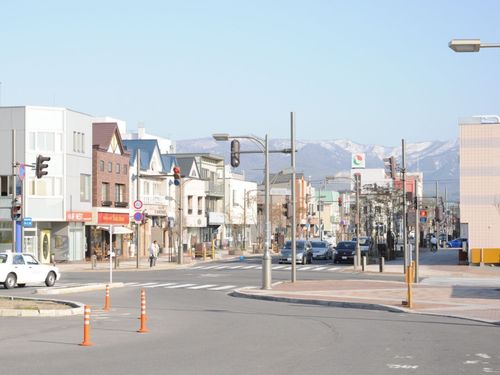 深川駅前の風景