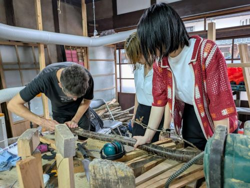 第3回熊川宿若狭芸術祭2025「臨場展」での公開制作風景