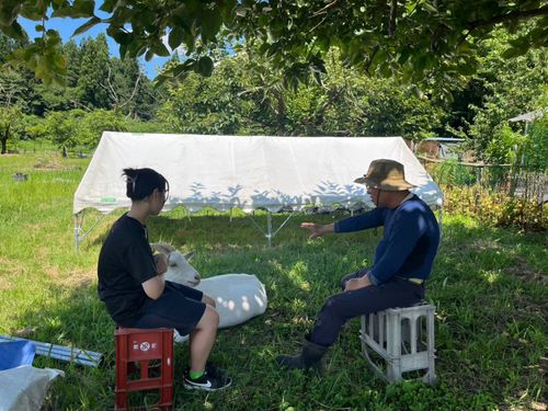 地域にいる動物を知りたい！という高校生をヤギ農家さんにつないだり