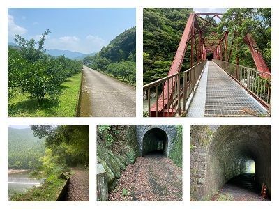 森林鉄道の記憶を残すゆずロード