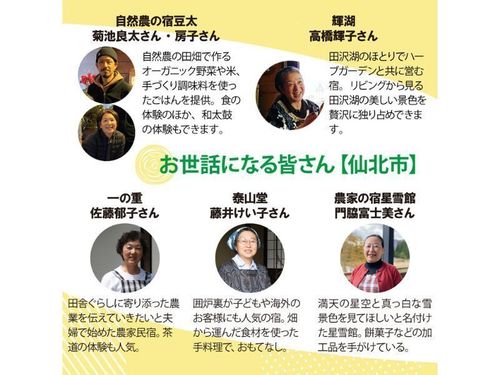 仙北市でお世話になる皆さん（宿泊・体験と2日目）