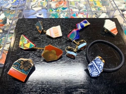 九谷焼の破片を使ってアクセサリー作り （石川県）