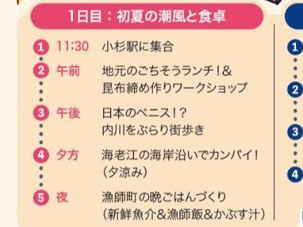 1日目スケジュール