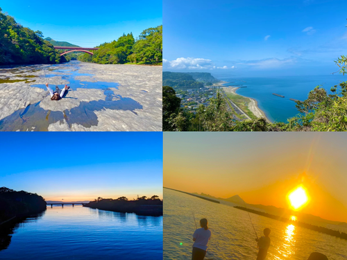 錦江町の豊かな自然たち。特に開聞岳に沈んでいく夕日は最高です!