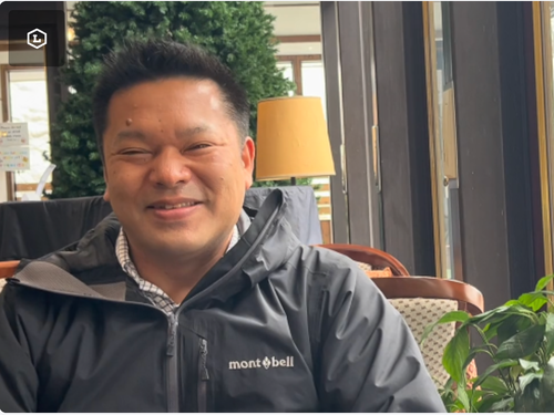 マウンテンバイクが趣味の丸山一馬社長。動画メッセージはタイトル画像をクリック!