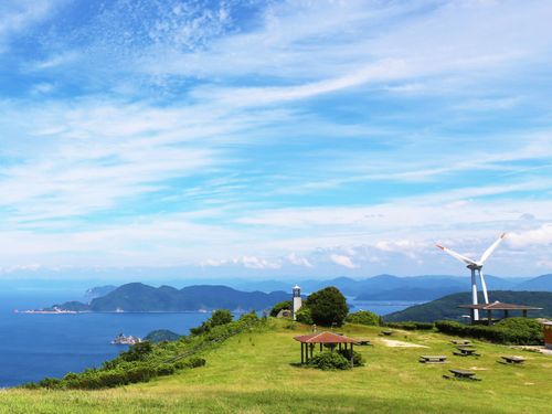 ④「千畳敷」海と空の大パノラマが広がります。