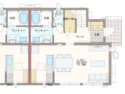 1号棟1階間取り