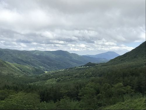 活動地域である京津畑集落と周辺の森林